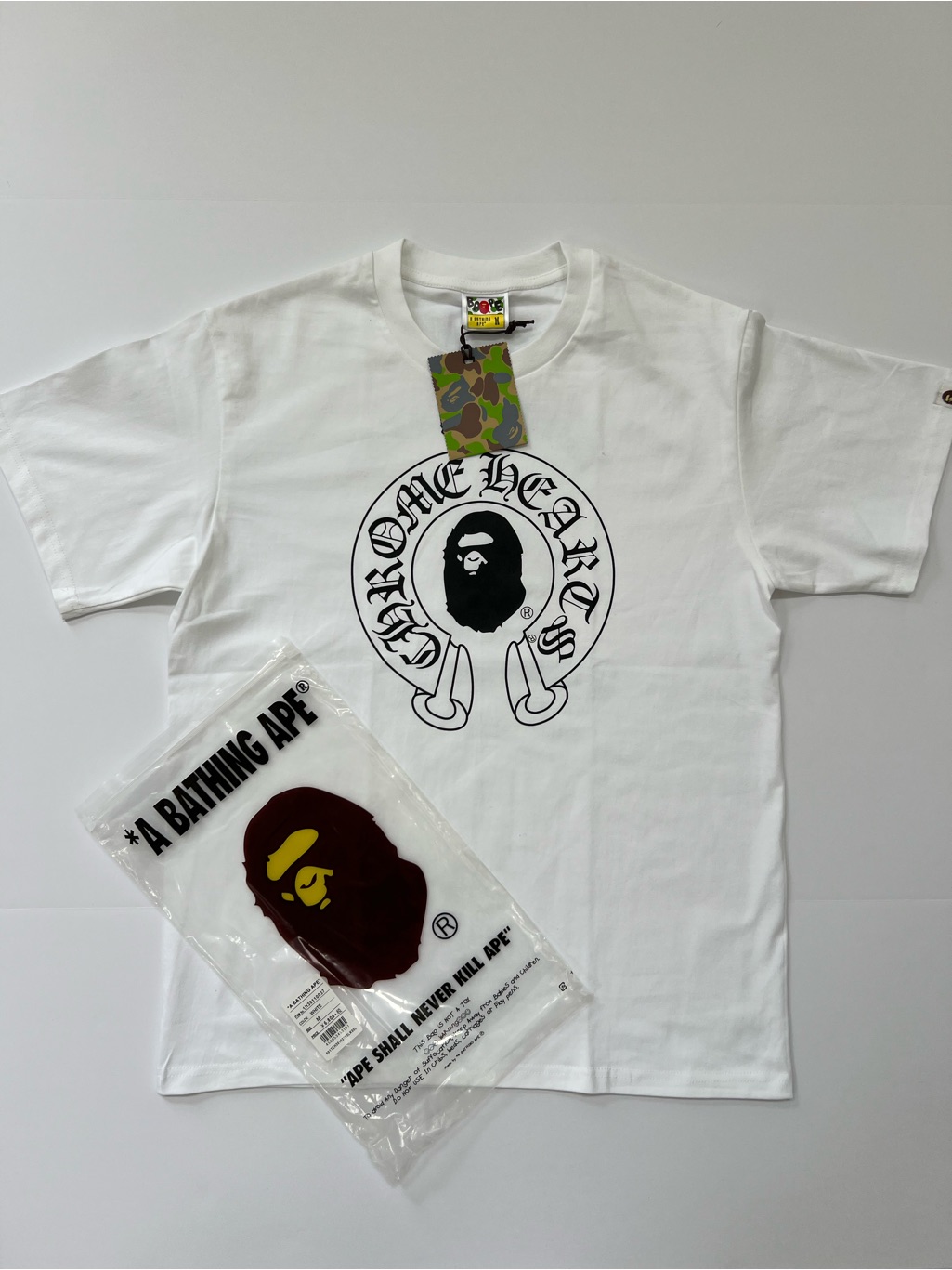 Chrome Hearts X A Bathing Ape White Graphic Tee
